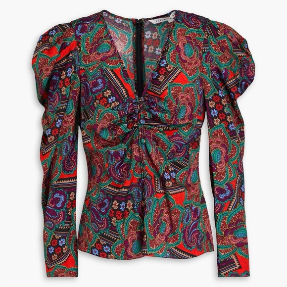 NEW VERONICA BEARD PAISLEY PRINT TOP - Picture 9 of 11